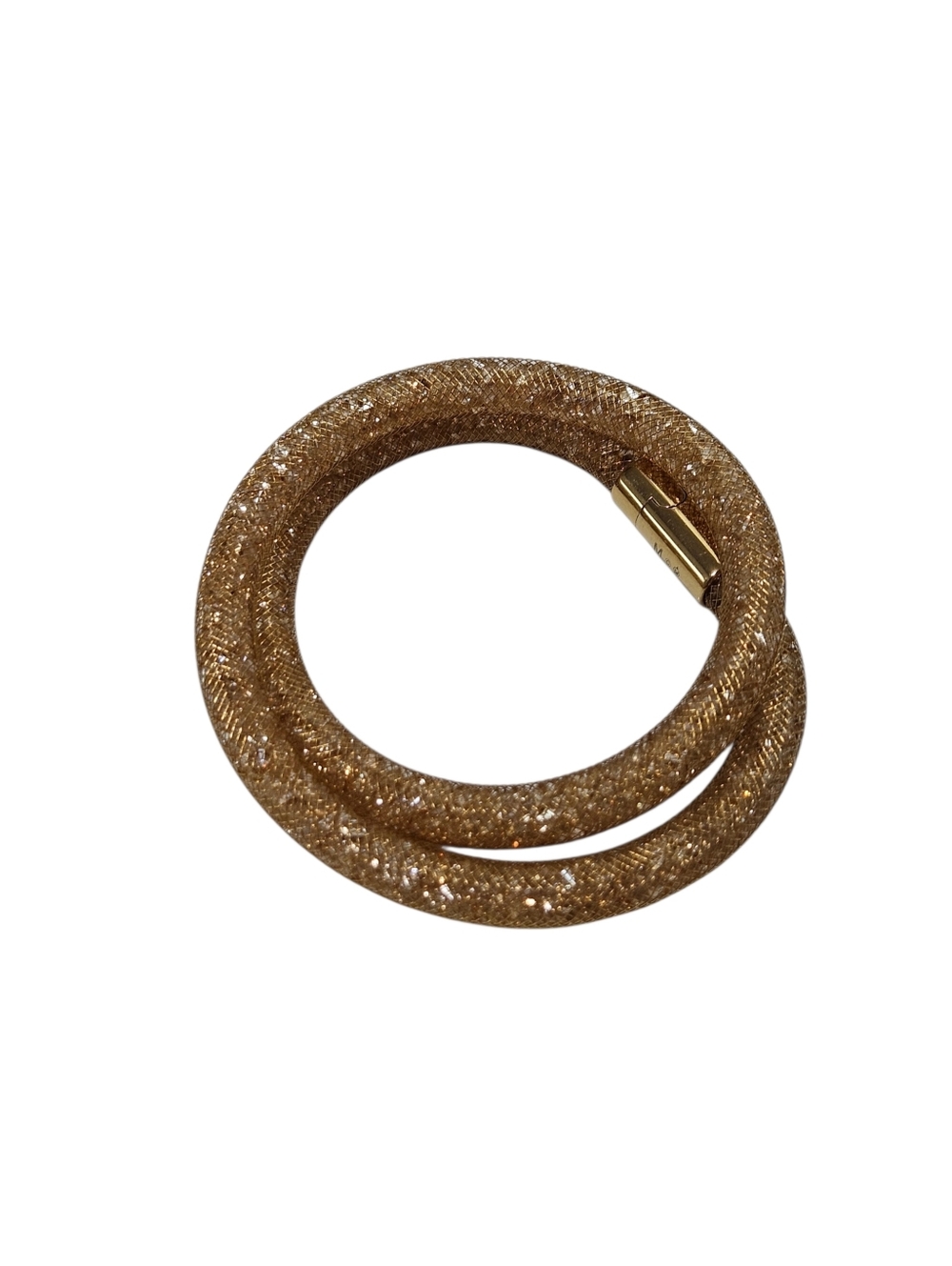 Swarovski Stardust Gold Double Wrap Bracelet Choker 7" 16"